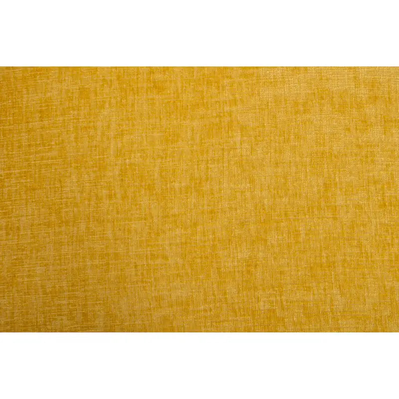 Fauteuil pivotant moderne jaune chenille 25,6 po avec anneau métallique