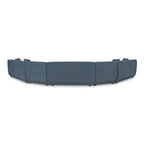 Canapé d'angle modulaire 5 places, côtés inclinés - 224L x 34,29P x 31,5H