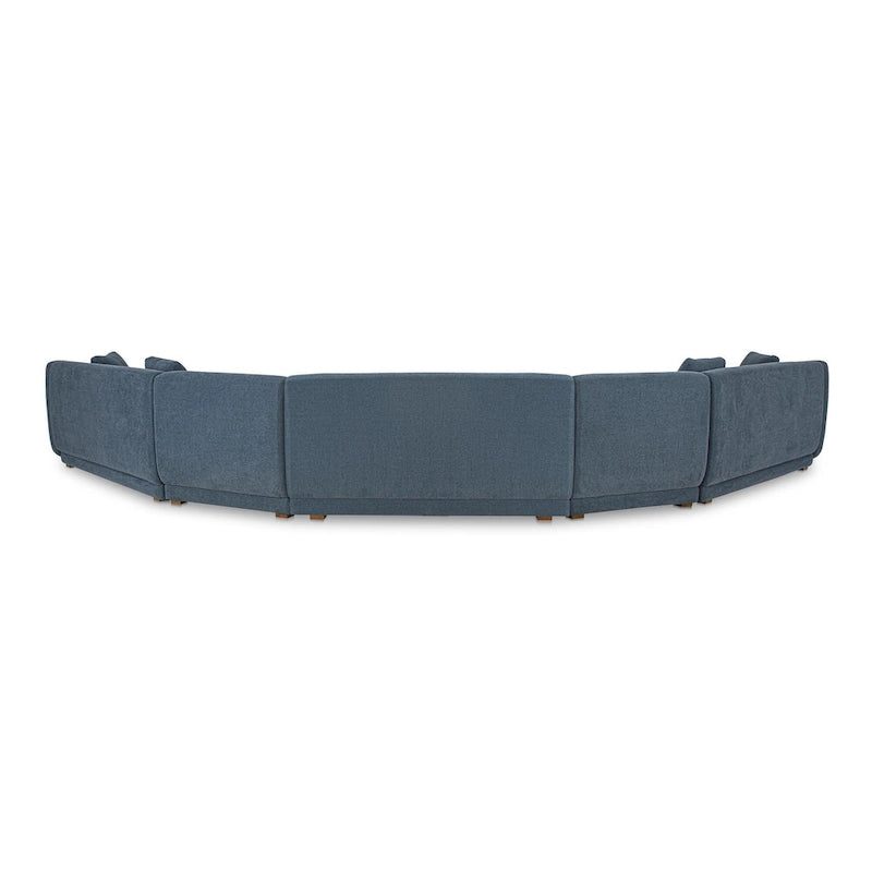 Canapé d'angle modulaire 5 places, côtés inclinés - 224L x 34,29P x 31,5H