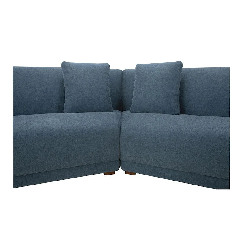 Canapé d'angle modulaire 5 places, côtés inclinés - 224L x 34,29P x 31,5H