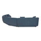 Canapé d'angle modulaire 5 places, côtés inclinés - 224L x 34,29P x 31,5H