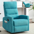 Fauteuil inclinable manuel en tissu avec fonction bascule et pivotante pour le salon