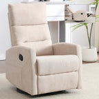 Fauteuil inclinable manuel en tissu avec fonction bascule et pivotante pour le salon