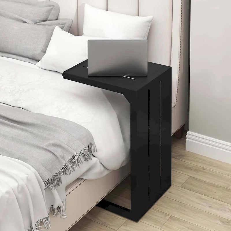 1/2 pièces Table d'appoint en C avec patins réglables 2-en-1