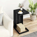 1/2 pièces Table d'appoint en C avec patins réglables 2-en-1