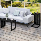 1/2 pièces Table d'appoint en C avec patins réglables 2-en-1