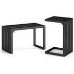 1/2 pièces Table d'appoint en C avec patins réglables 2-en-1