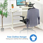 Fauteuil de bureau ergonomique inclinable et pivotant à haut dossier en maille – Voir détails