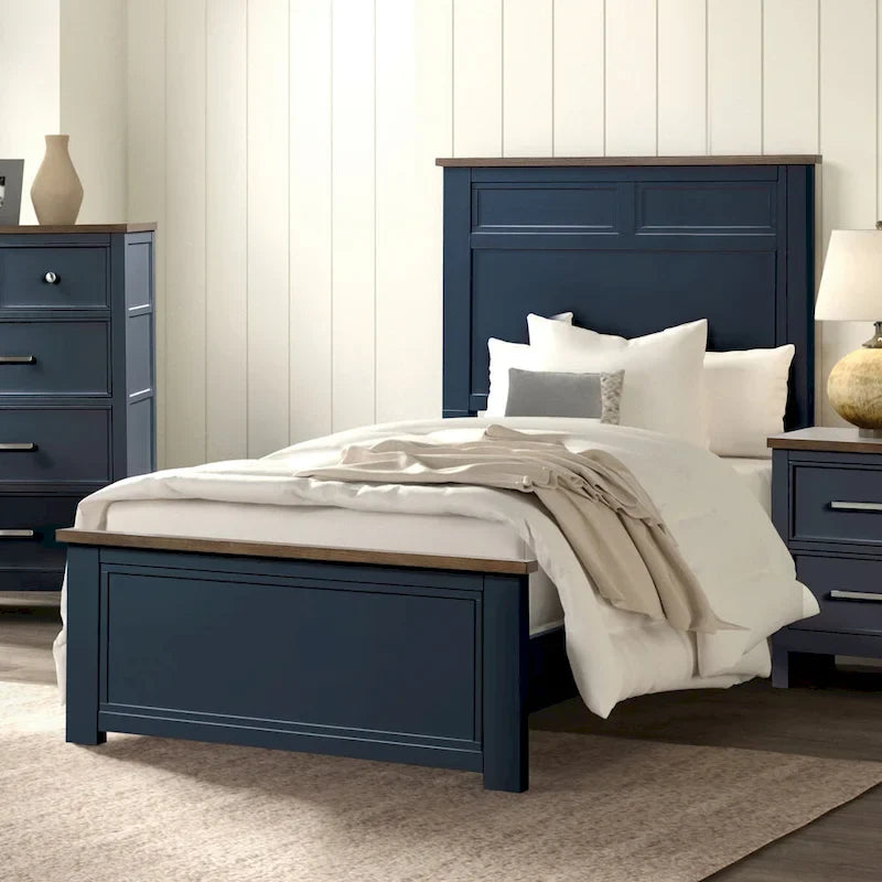 Lit en pin Lambris Farmhouse Moderne