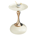 Table d'appoint en acier au carbone, finition or, 14,96, design moderne