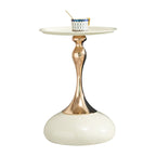 Table d'appoint en acier au carbone, finition or, 14,96, design moderne