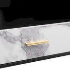 Meuble TV moderne avec 2 armoires et compartiments ouverts, console de télévision pour salon, chambre à coucher