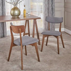 Chaise de salle à manger en tissu de style milieu de siècle