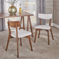 Chaise de salle à manger en tissu de style milieu de siècle