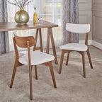 Chaise de salle à manger en tissu de style milieu de siècle