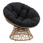 Fauteuil d'appoint pivotant rond avec coussin rembourré