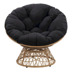Fauteuil d'appoint pivotant rond avec coussin rembourré