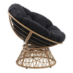 Fauteuil d'appoint pivotant rond avec coussin rembourré