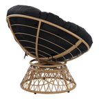 Fauteuil d'appoint pivotant rond avec coussin rembourré