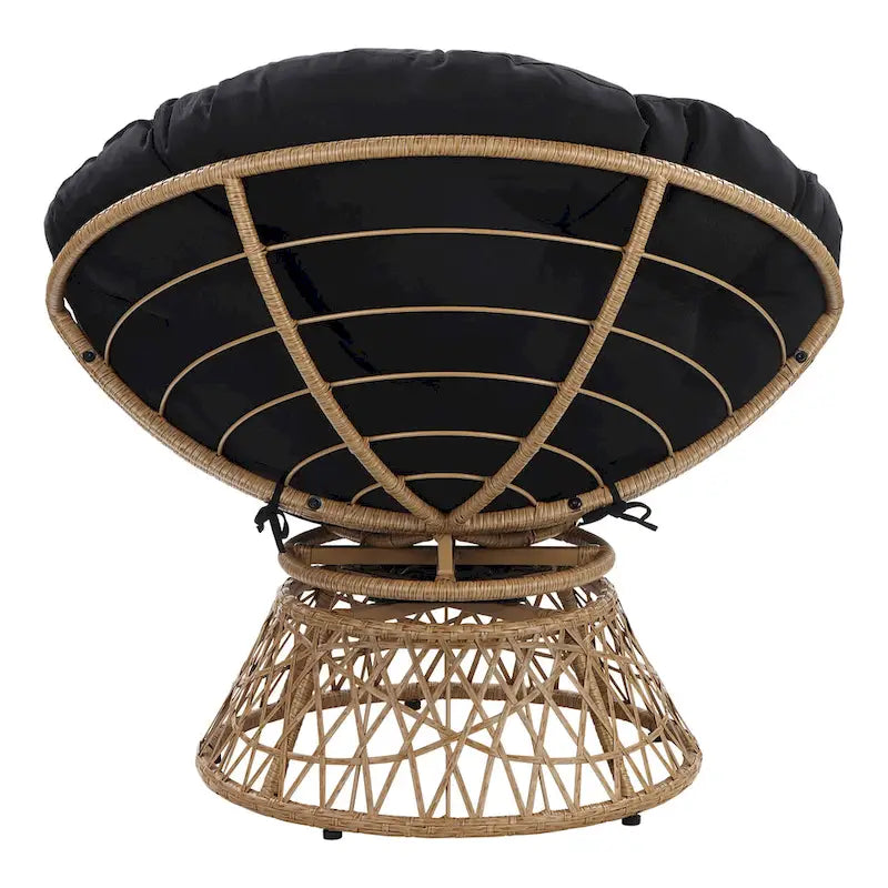 Fauteuil d'appoint pivotant rond avec coussin rembourré