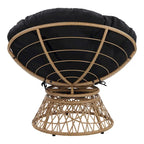 Fauteuil d'appoint pivotant rond avec coussin rembourré