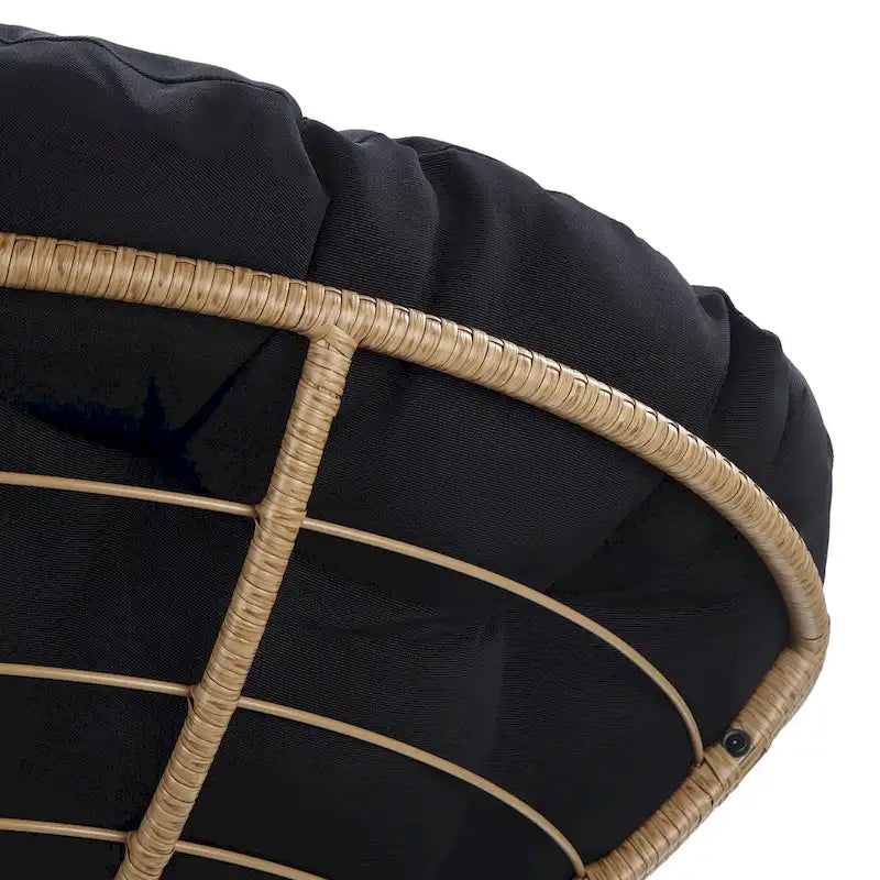 Fauteuil d'appoint pivotant rond avec coussin rembourré