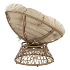 Fauteuil d'appoint pivotant rond avec coussin rembourré