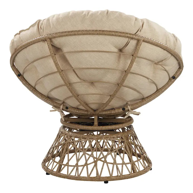 Fauteuil d'appoint pivotant rond avec coussin rembourré