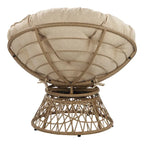Fauteuil d'appoint pivotant rond avec coussin rembourré