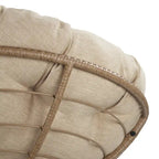 Fauteuil d'appoint pivotant rond avec coussin rembourré
