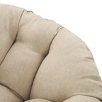 Fauteuil d'appoint pivotant rond avec coussin rembourré
