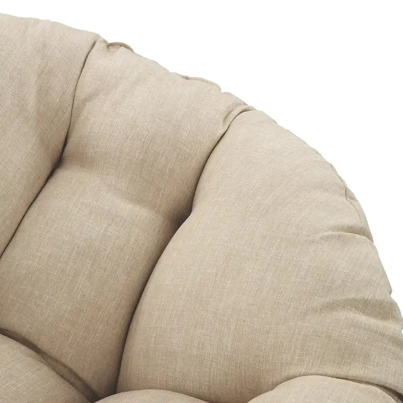 Fauteuil d'appoint pivotant rond avec coussin rembourré