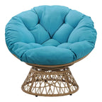 Fauteuil d'appoint pivotant rond avec coussin rembourré
