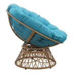 Fauteuil d'appoint pivotant rond avec coussin rembourré