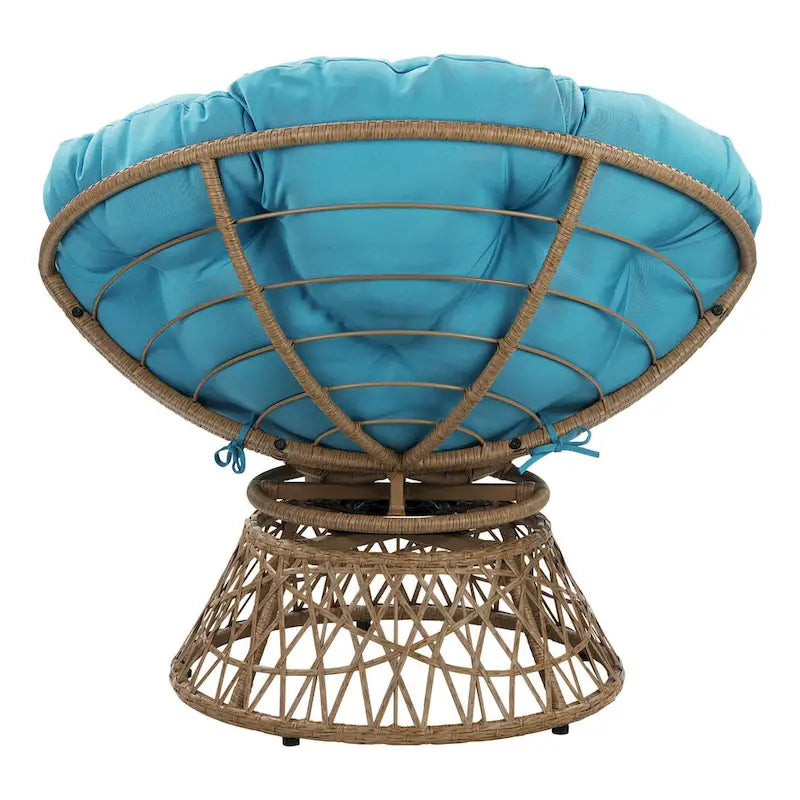 Fauteuil d'appoint pivotant rond avec coussin rembourré