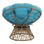 Fauteuil d'appoint pivotant rond avec coussin rembourré