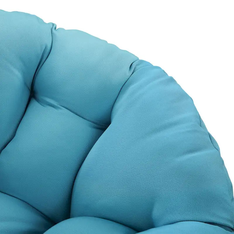 Fauteuil d'appoint pivotant rond avec coussin rembourré