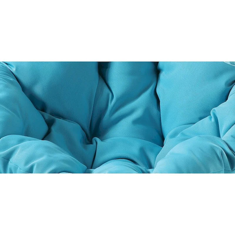 Fauteuil d'appoint pivotant rond avec coussin rembourré