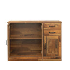 Buffet moderne en bois avec 2 portes, 1 rangement et 2 tiroirs - Console de rangement pour entrée/salle à manger avec portes