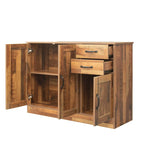 Buffet moderne en bois avec 2 portes, 1 rangement et 2 tiroirs - Console de rangement pour entrée/salle à manger avec portes