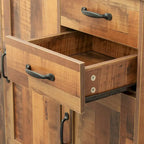 Buffet moderne en bois avec 2 portes, 1 rangement et 2 tiroirs - Console de rangement pour entrée/salle à manger avec portes