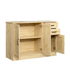 Buffet moderne en bois avec 2 portes, 1 rangement et 2 tiroirs - Console de rangement pour entrée/salle à manger avec portes