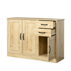 Buffet moderne en bois avec 2 portes, 1 rangement et 2 tiroirs - Console de rangement pour entrée/salle à manger avec portes