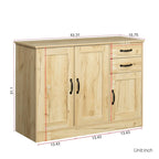 Buffet moderne en bois avec 2 portes, 1 rangement et 2 tiroirs - Console de rangement pour entrée/salle à manger avec portes