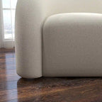 Fauteuil d'appoint rembourré en tissu bouclette pivotant à 360 degrés, style Glam moderne, avec dossier capitonné