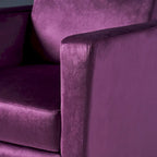 Fauteuil inclinable moderne en velours avec pieds en acier par