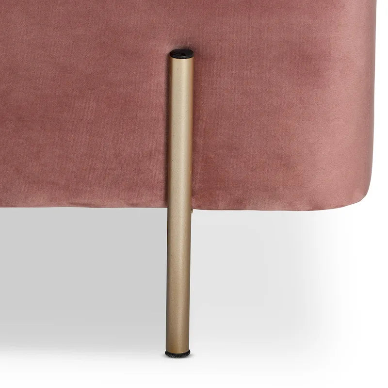 Banc de rangement contemporain en velours capitonné Glam&Luxe