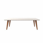 17h52 Table basse rectangulaire haute avec pieds évasés