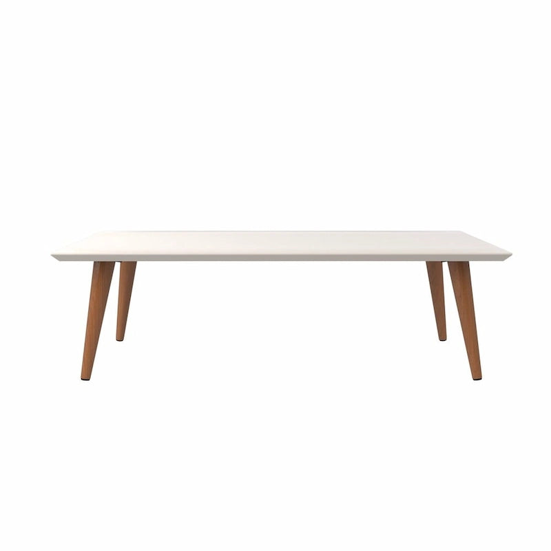 17h52 Table basse rectangulaire haute avec pieds évasés