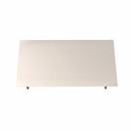 17h52 Table basse rectangulaire haute avec pieds évasés